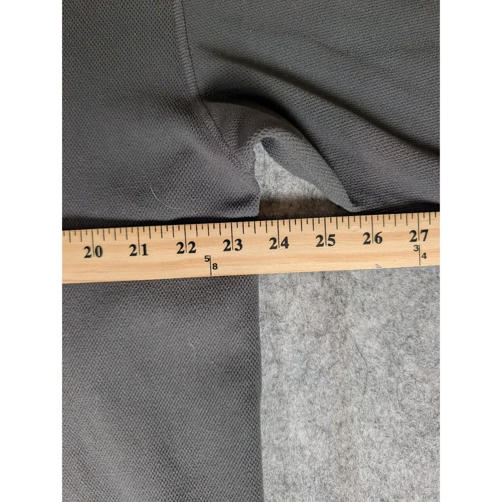 The North Face Mens Quarter Zip Pullover Charcoal Grey Fleece Mock Neck L/G 5151